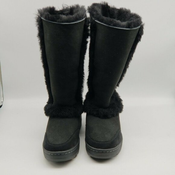 UGG Sundance Short II Revival Black Water Resistant Womens Boots Size 6 - Picture 3 of 6